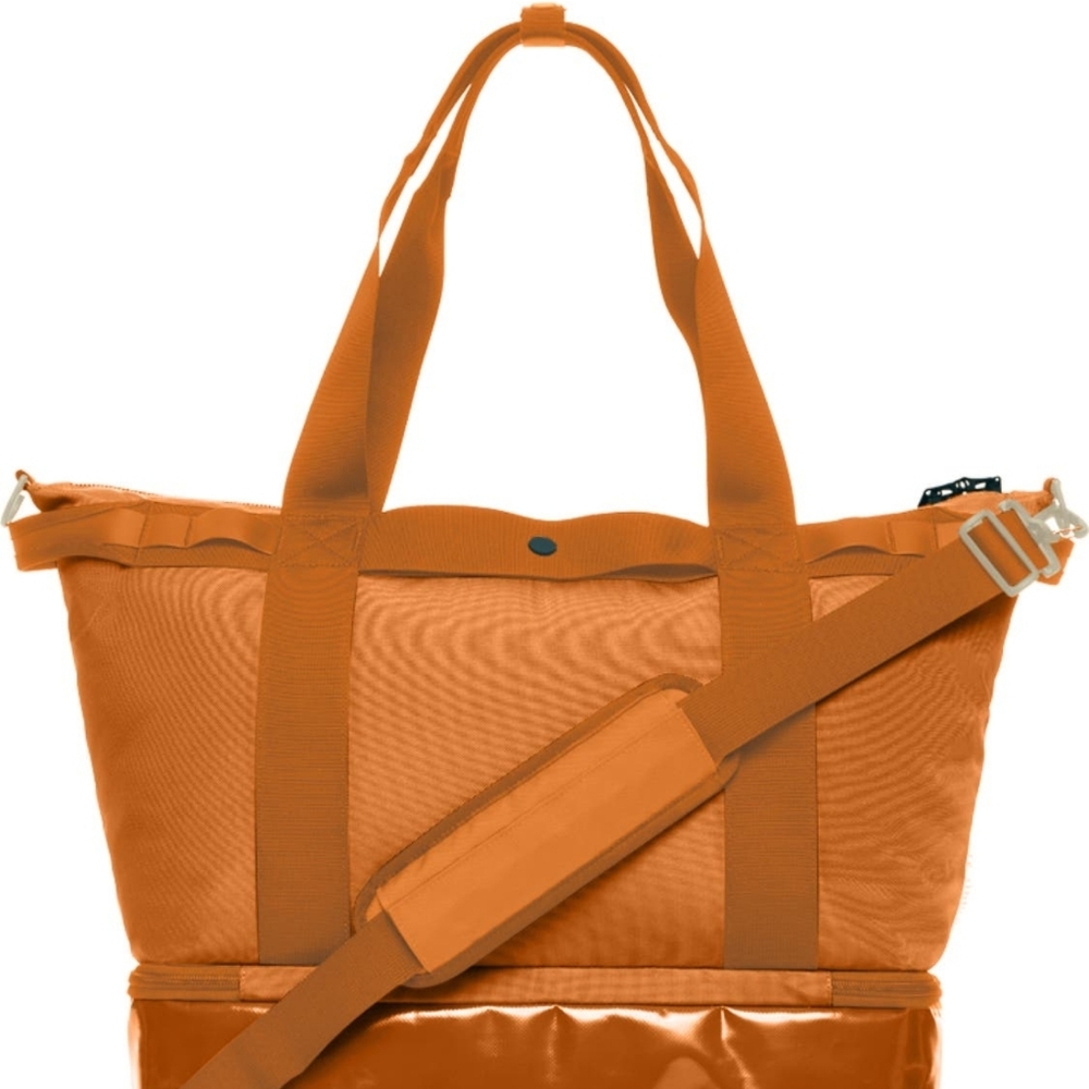 X Large Expandable Big Orange Tote Bag Weekender - Picture 15 of 16